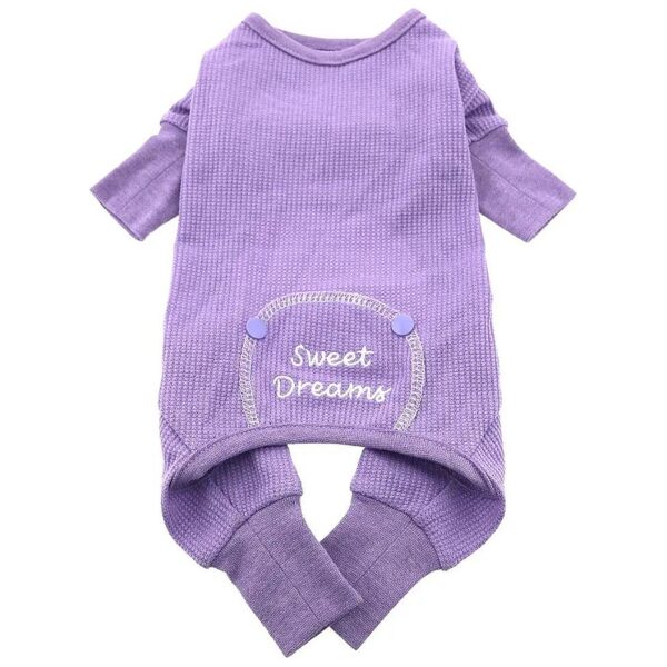 Thermal Cotton Pajamas for Small Dogs in Lilac with 13-16 in Girth