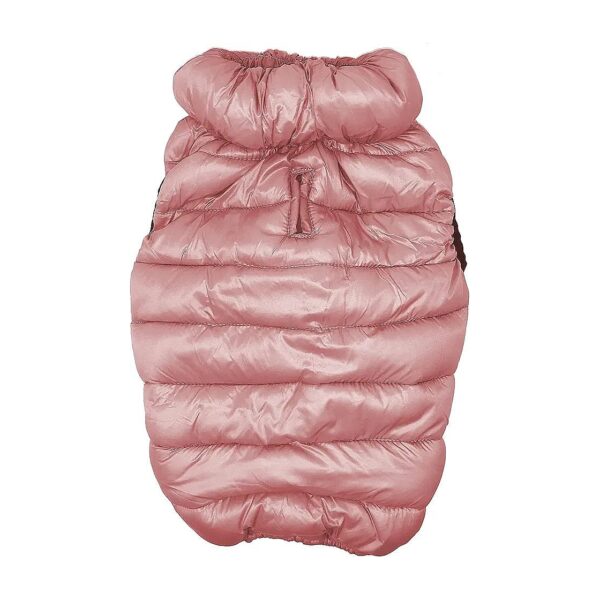 Thermal Pink XS Dog Jacket with Feathered-Down and Plush Insulation for Comfort and Style