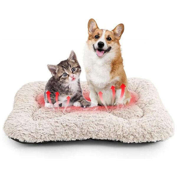 Thermal Self-Heating Bed for Cats and Small Dogs with Pet Safe Heating Pad Technology