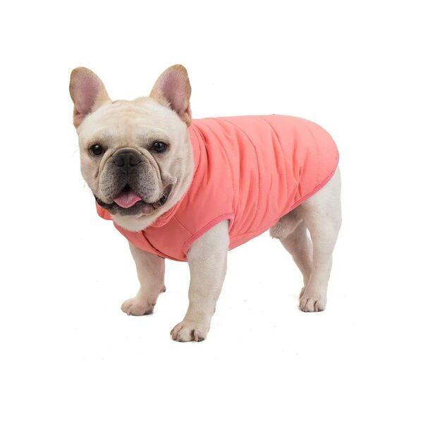 Thick Winter Dog Coat for Small and Medium Dogs including Bulldogs with Fleece Interior