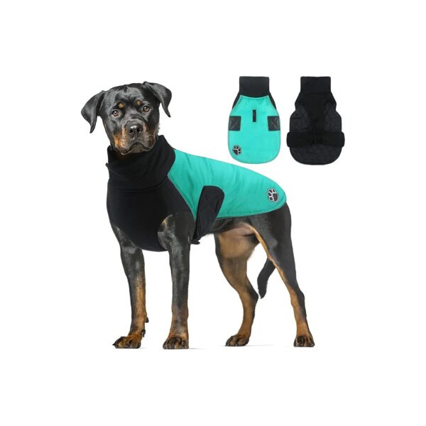 Thicker Padded Dog Winter Coat for Cold Weather with Adjustable Velcro Closure