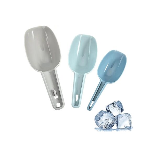 Three-Piece Ice Scooper for Freezer with U-Shaped Deep Bowl for Efficient Food Serving