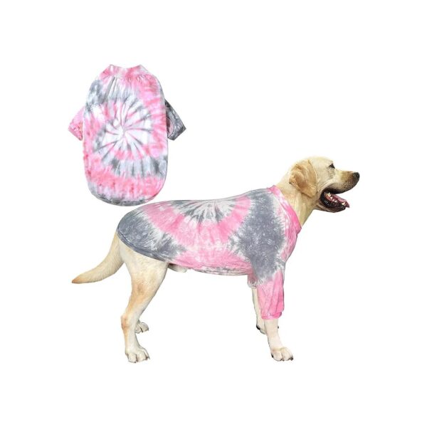 Tie Dye Dog Shirt for Large Dogs Breathable Cotton Materials