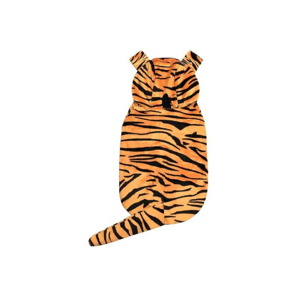 Tiger Dog Halloween Costume Hooded for Small Medium Dogs Cute and Funny