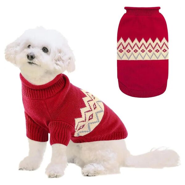 Tightly Knitted and High Elasticity Pet Sweater for Small to Medium Dogs Cats