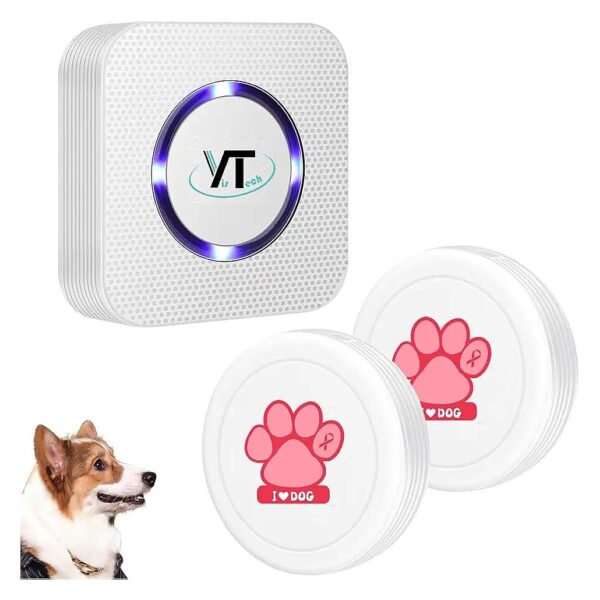 Touch Button Dog Door Bell with Large Trigger Area for Small and Big Dogs