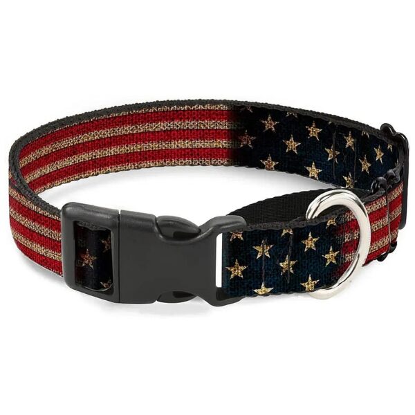 Traditional US Flag Martingale Dog Collar 16-23 Neck Size Medium