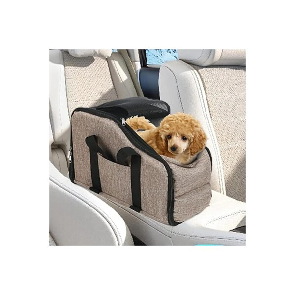 Travel Car Seat for Small Dogs and Cats, Pet Booster Seat, Plush Cushion and Washable