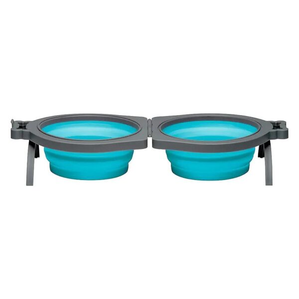 Travel Dog Bowl with Locking Lids and Built In Legs for Outdoor Adventures