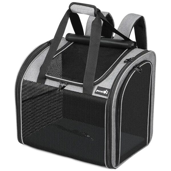 Travel Pet Carrier Backpack for Small Dogs and Cats with Padded and Reinforced Support