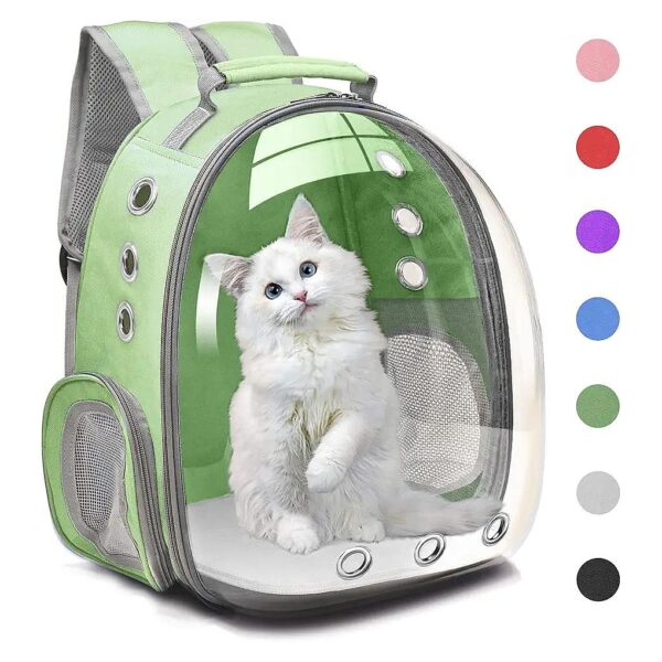 Travel Pet Carrier Small Medium Dogs Cats Space Capsule Backpack Green