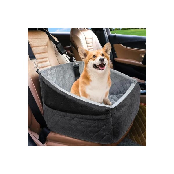 Travel-Ready Dog Car Seat for Small Dogs with Adjustable Headrest and Storage Bags