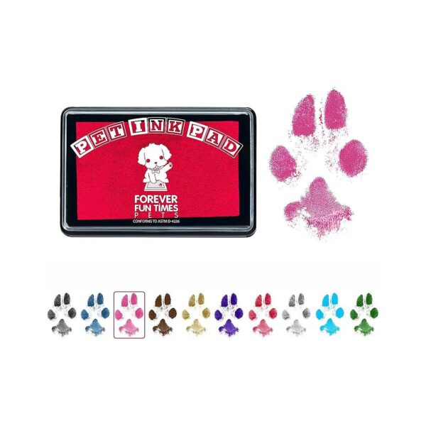 Treasured Paw Print Kit for Dogs with Brilliant Pink Ink