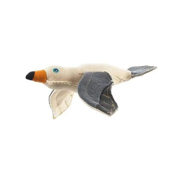 Trendy Canvas Dog Toy with Original Maritime Sea Gull Design 30cm for Play and Cuddling