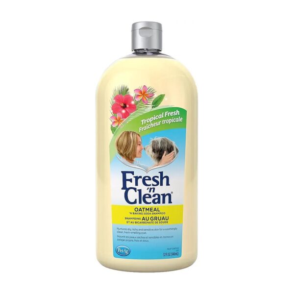 Tropical Fresh Scented Soap Free Dog Shampoo with Oatmeal and Baking Soda