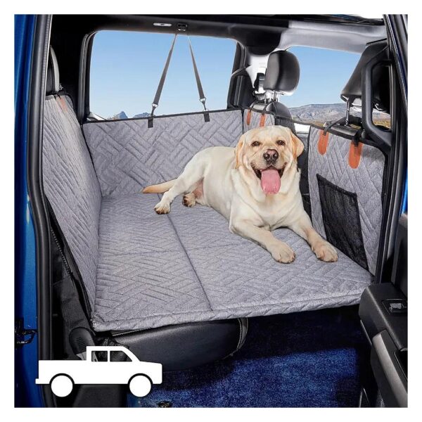 Truck Dog Back Seat Extender Pet Seat Covers Gray