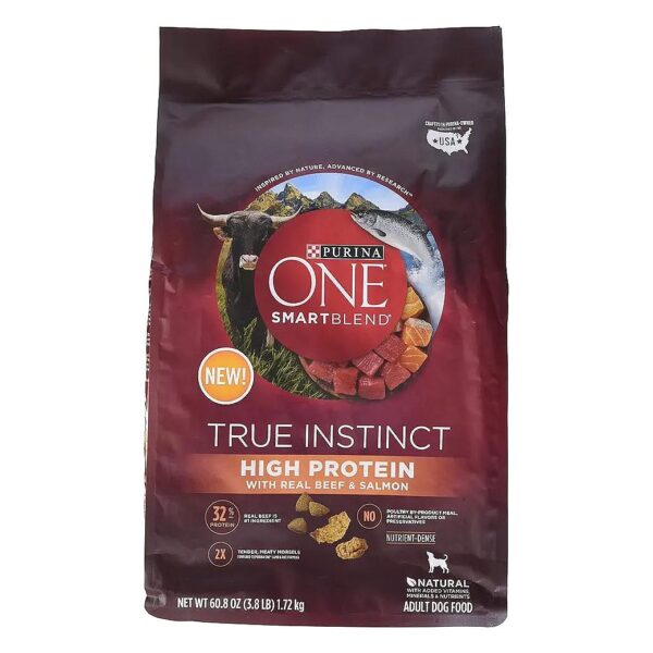 True Instinct Adult Dog Food with Real Beef and Salmon for Adult Dog Nutrition