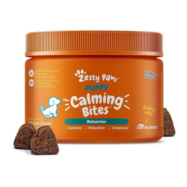 Turkey Flavor Calming Chews for Puppies with Everyday Stress Relief