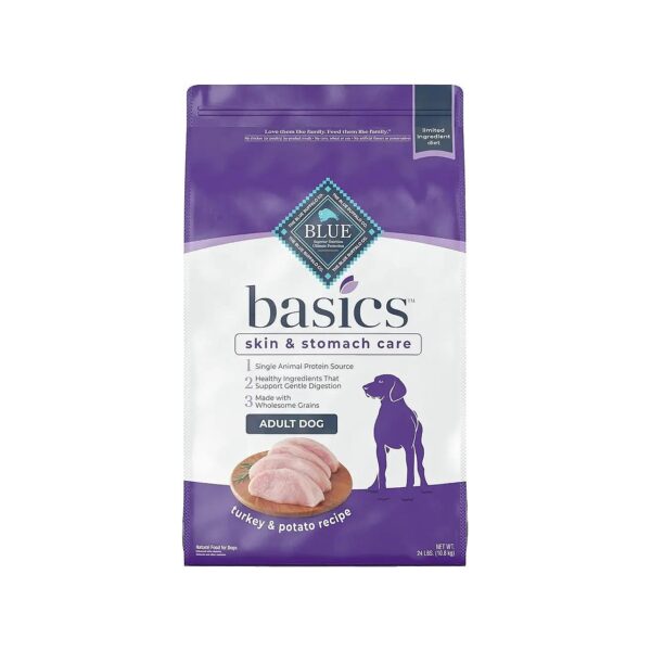 Turkey and Potato, Sensitive Stomach, Digestive Health, Natural Adult Dry Dog Food