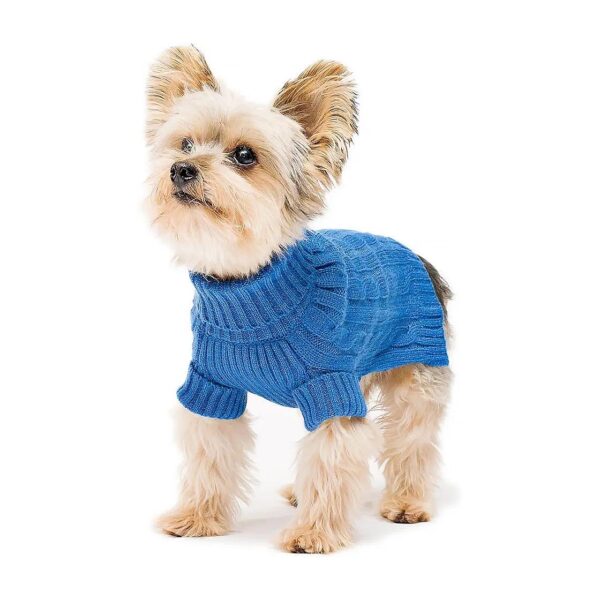 Turtleneck Royal Blue Dog Sweater Size 12 for Medium Chest 5