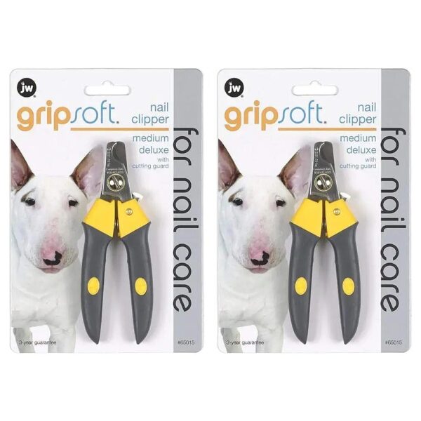 Two Pack of Medium Dog Nail Clippers with Secure Grip