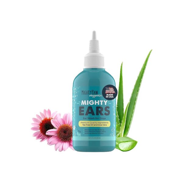 USA-Made Dog Ear Wash Drops for Itchy Ears with Aloe Vera and Tea Tree Oil