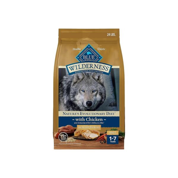 USA-Made Natural Adult Dog Food with Real Chicken, Whole Grains, and No Fillers