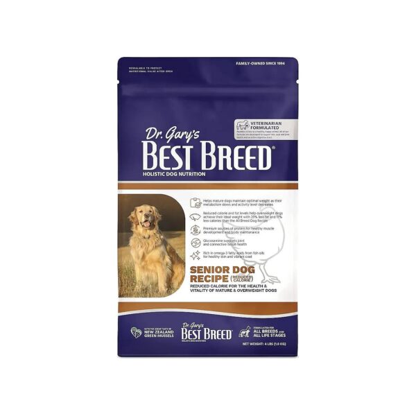 USA-Made Senior Dog Food with Reduced Calories and No Fillers or Preservatives