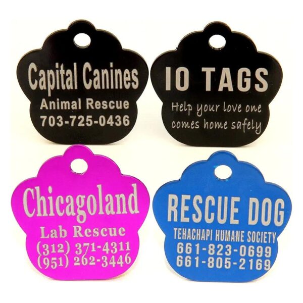 USA-Sourced Laser Etched Pet ID Tags for Animal Rescues and Shelters - 50 Unit Lot