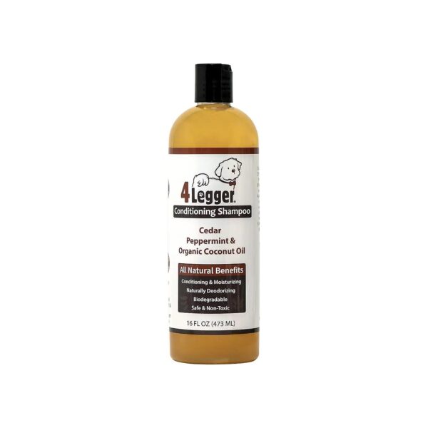 USDA Certified Organic Cedar and Peppermint Dog Shampoo for Itchy Skin and Smelly Dogs