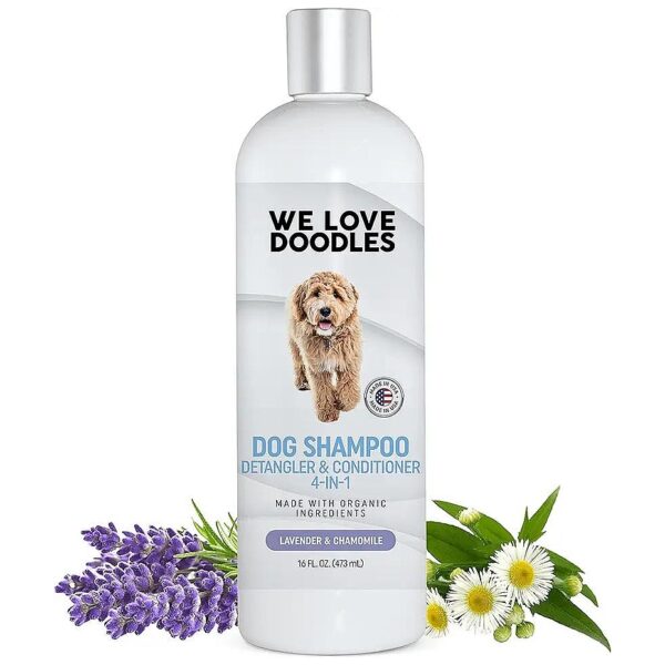 USDA Organic Shampoo for Doodles Gentle on Skin Removes Matted Hair Lavender Scented 16OZ