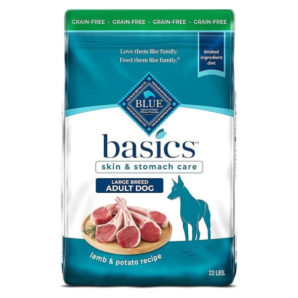 USDA-Made, No Corn, Wheat, or Soy, Grain-Free Lamb and Potato Dry Dog Food for Adults