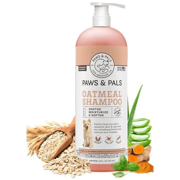 US-Made, Vegan-Friendly Oatmeal Pet Shampoo and Conditioner for Natural Relief