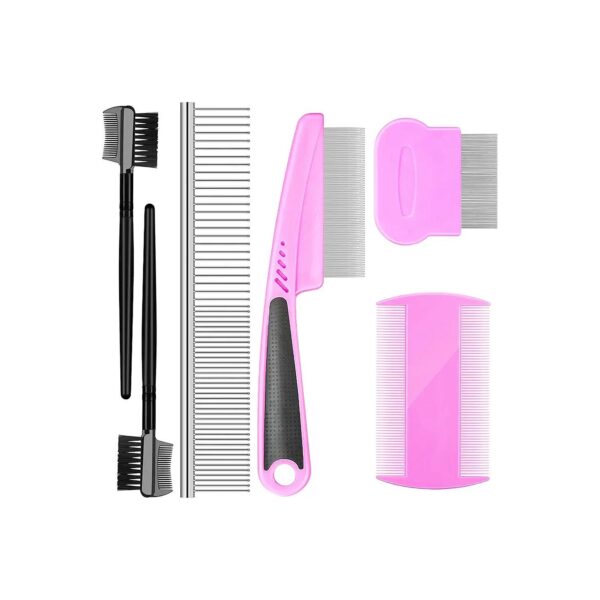 Ultimate Pet Grooming Solution with 6pcs Flea Comb and Lice Comb