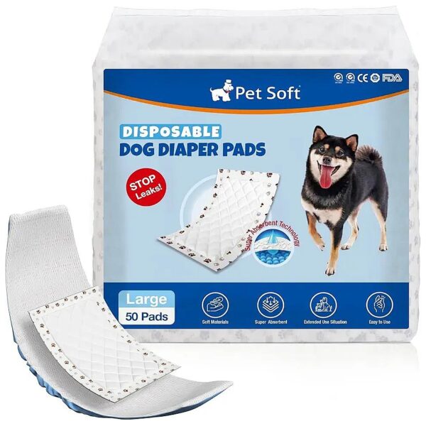 Ultra Absorbent Brown Dog Diaper Booster Pads for Washable Dog Diapers