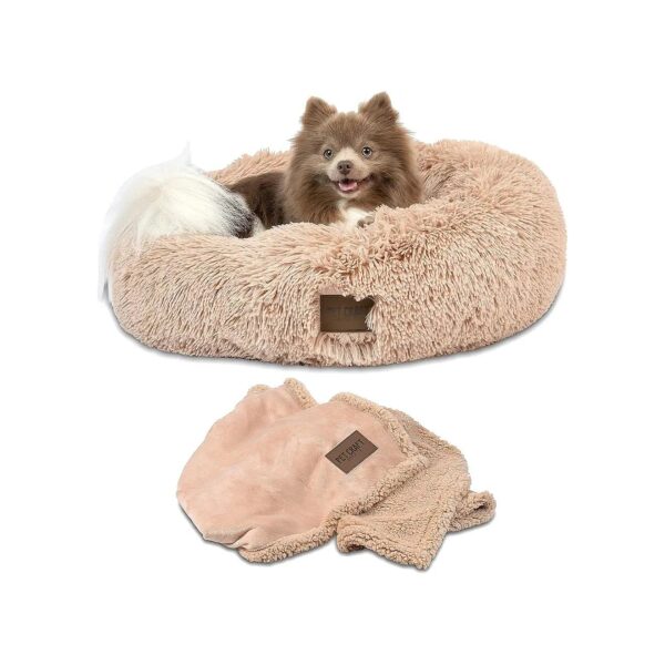 Ultra Plush Pet Bed with Safety Walls for Anxiety Relief and Comfortable Sleeping