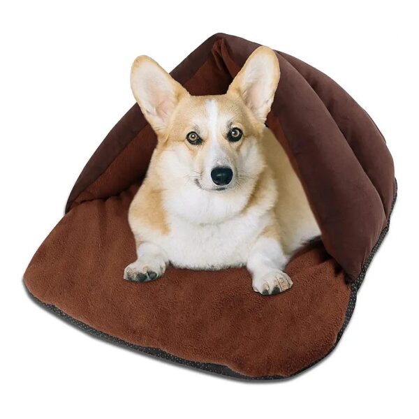 Ultra Soft Polar Fleece Dog Bed Small Medium Pet House Cave Bed Waterproof Surface Bottom