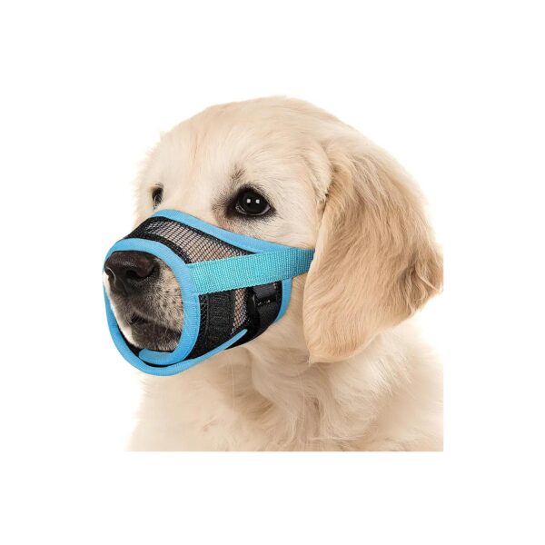 Ultra-Breathable Mesh Dog Muzzle for Small Medium Large Dogs with Adjustable Hook & Loop