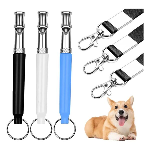 Ultrasonic Dog Whistle 3 Pack with Lanyard for Professional Recall Training and Control