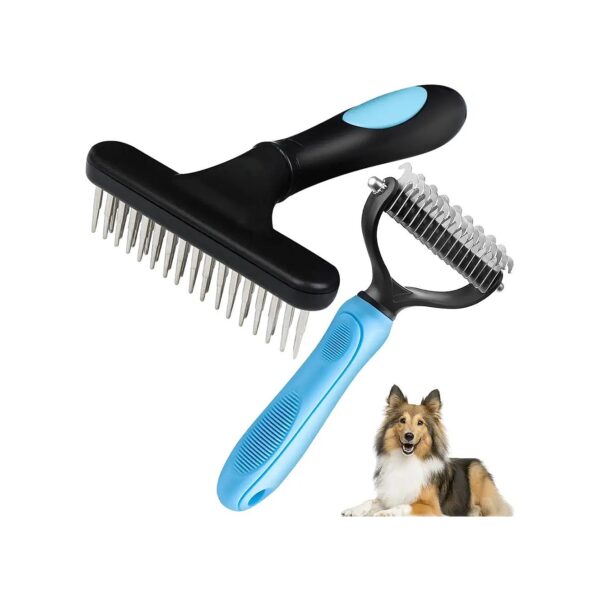 Undercoat Raking and Dematting Tool for Long Haired Dogs and Cats