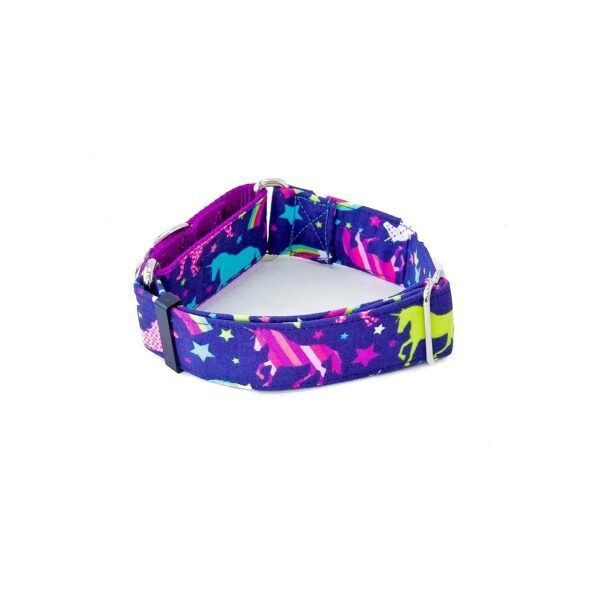 Unicorn Rainbows Nylon Martingale Collar for Dogs 5-2 Widths