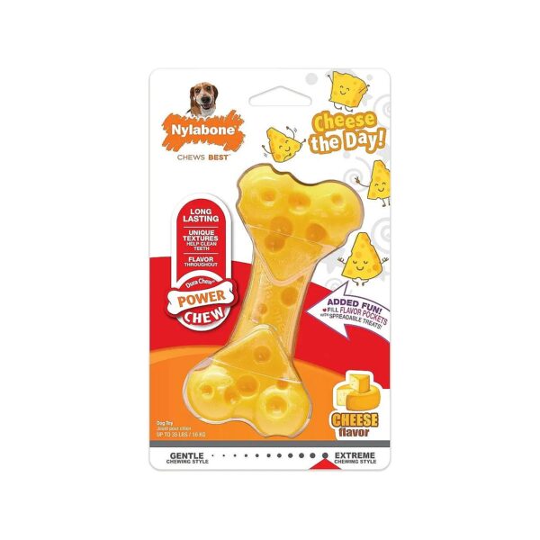 Unique Cheese Flavored Dog Toy for Medium Power Chewing Dogs