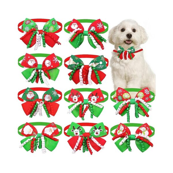 Unique Christmas Dog Hair Bows and Bowties for Your Pet's Special Occasion