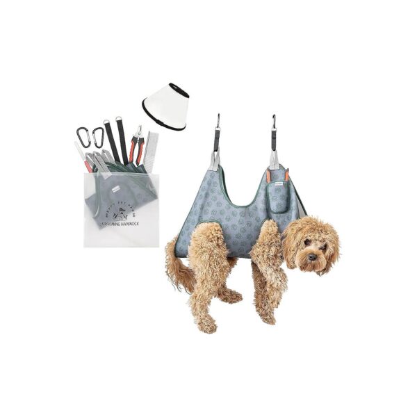 Unique Dog Grooming Set with Integrated Recovery Collar for Smooth Nail Trimming