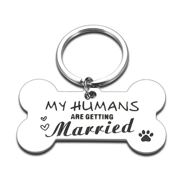 Unique Gifts for Dog Lovers Couple's Engagement Announcement Personalized Dog Tags