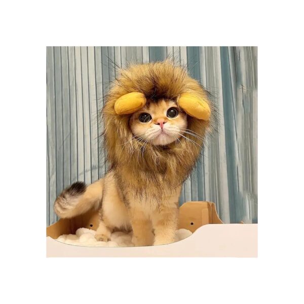 Unique Lion Hair Costume for Kittens Puppy Dogs Halloween Party Accessory