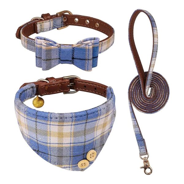 Unique Puppy Collars and Leash Set for Small Dogs, Puppies and Cats with Adjustable Size