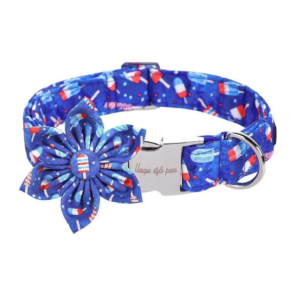 Unique Style Paws Independence Day Dog Collar for Boys Girls Small Medium Large Dogs