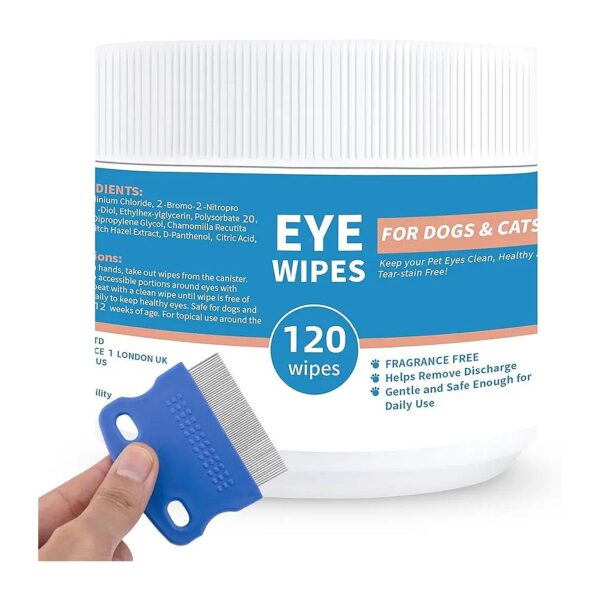 Unscented Eye Wipes for Dog and Cat Tear Stain Prevention