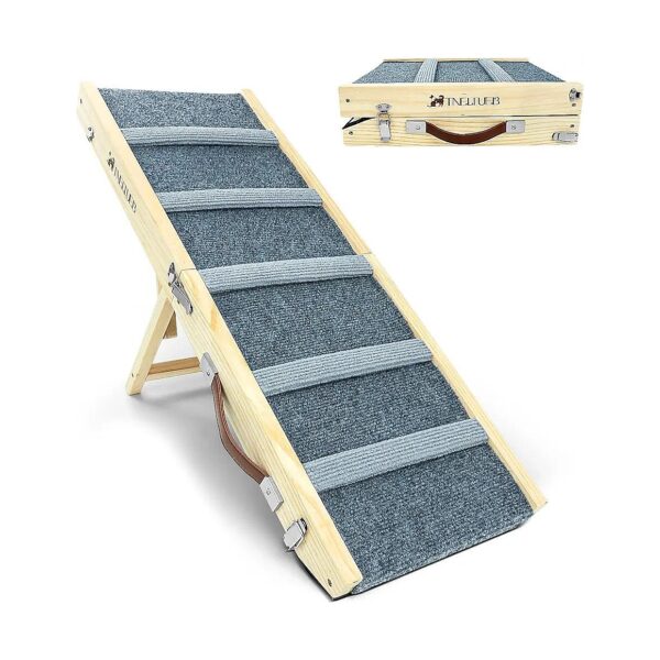 Upgrade Your Pet's Comfort with a Sturdy and Adjustable Wooden Dog Ramp